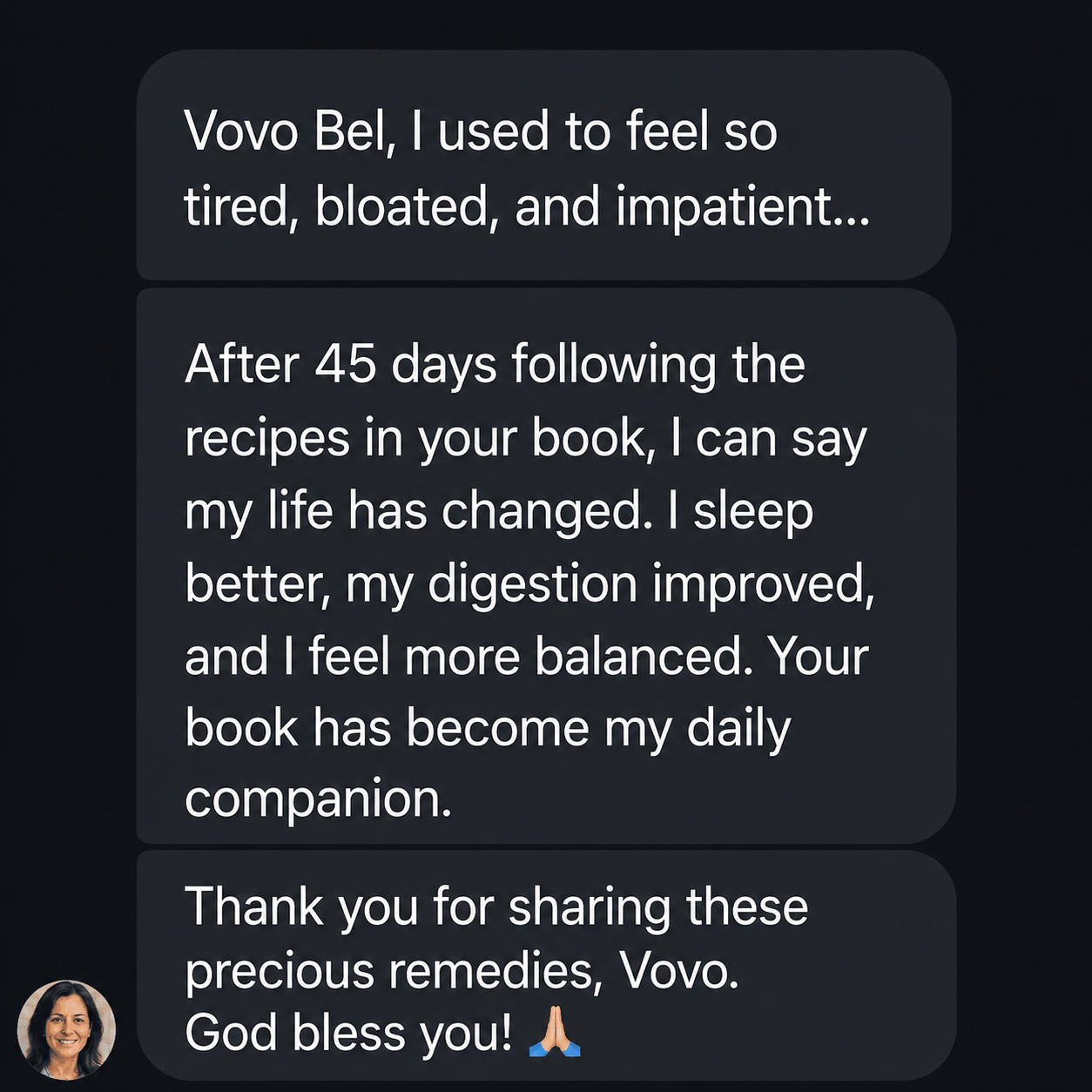 Real message from Instagram direct